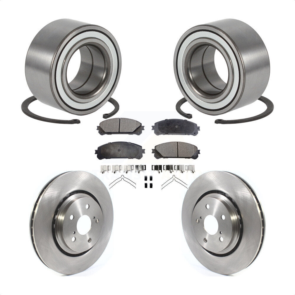 Wheel Bearing Disc Brake Rotors And Pads Front Kit For 2016 Lexus RX350