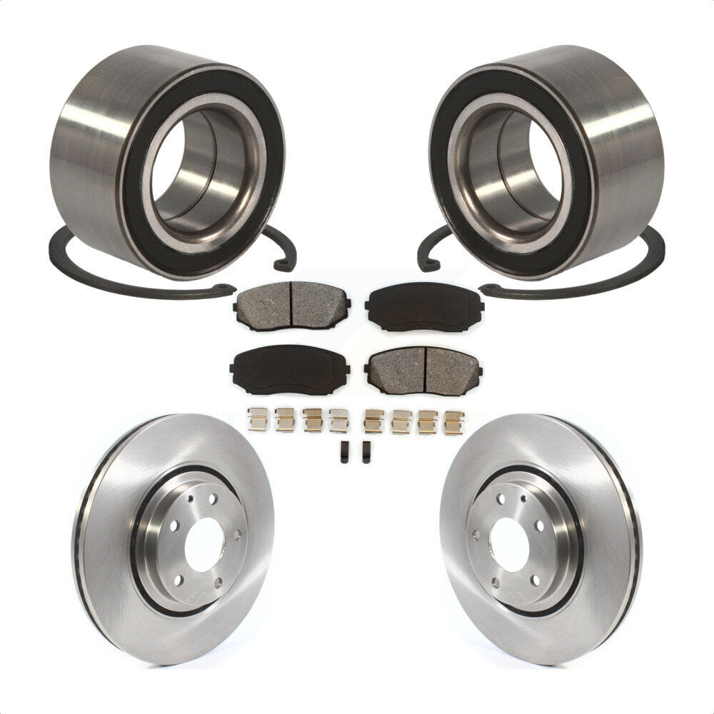 Wheel Bearing Disc Brake Rotors And Pads Front Kit For 2016-2018 Mazda CX-9