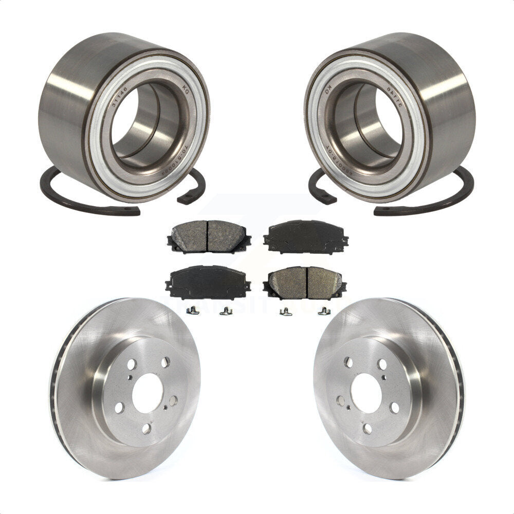 Wheel Bearing Disc Brake Rotors And Pads Front Kit For Toyota Prius Prime AWD-e