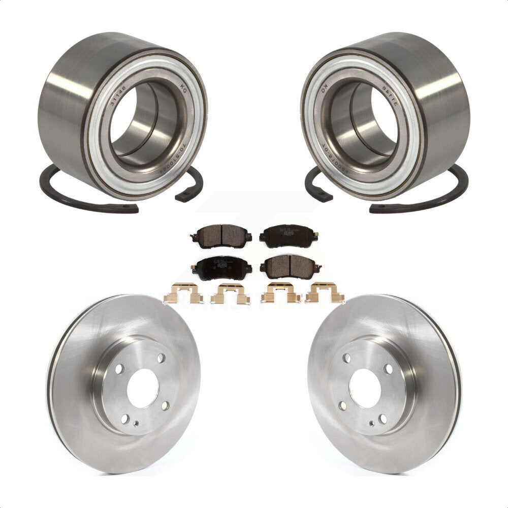 Wheel Bearing Disc Brake Rotors And Ceramic Pads Front Kit For Toyota Yaris iA