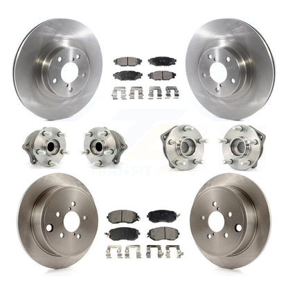 Hub Bearing Brake Rotor & Pads Front Rear Kit (10Pc) For Subaru Impreza Forester
