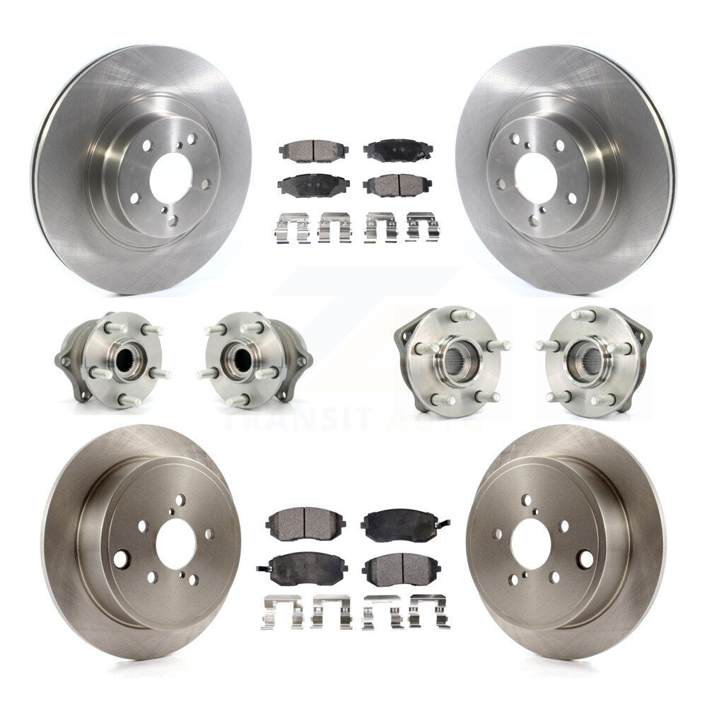 Hub Bearing Brake Rotor Pad Front Rear Kit (10Pc) For Subaru Outback Impreza WRX