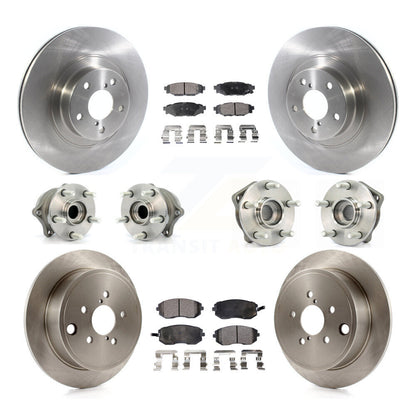 Hub Bearing Brake Rotor Pad Front Rear Kit (10Pc) For Subaru Outback Impreza WRX