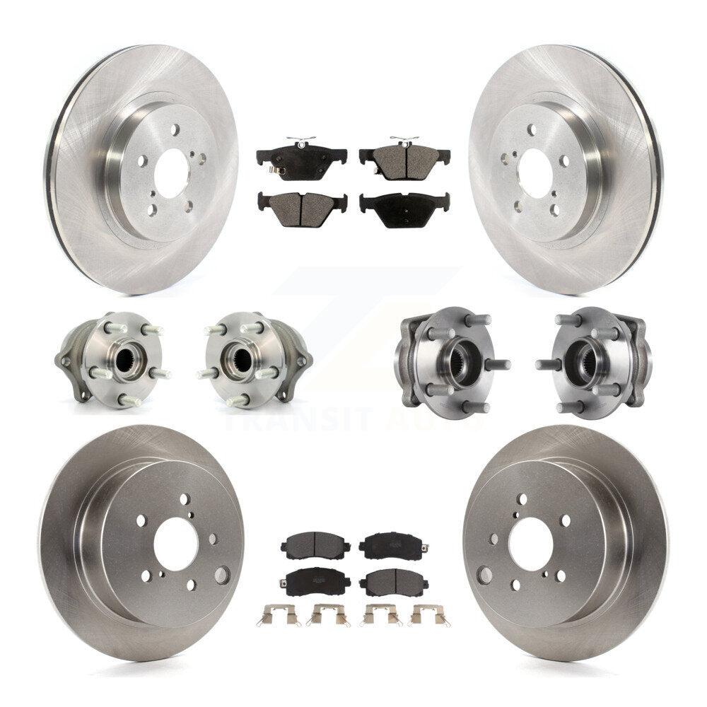Hub Bearing Disc Brake Rotor And Pads Front Rear Kit (10Pc) For Subaru Crosstrek