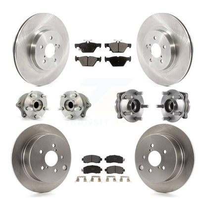 Hub Bearing Disc Brake Rotor And Pads Front Rear Kit (10Pc) For Subaru Crosstrek
