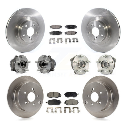 Hub Bearing Disc Brake Rotor & Pad Front Rear Kit (10Pc) For Subaru XV Crosstrek