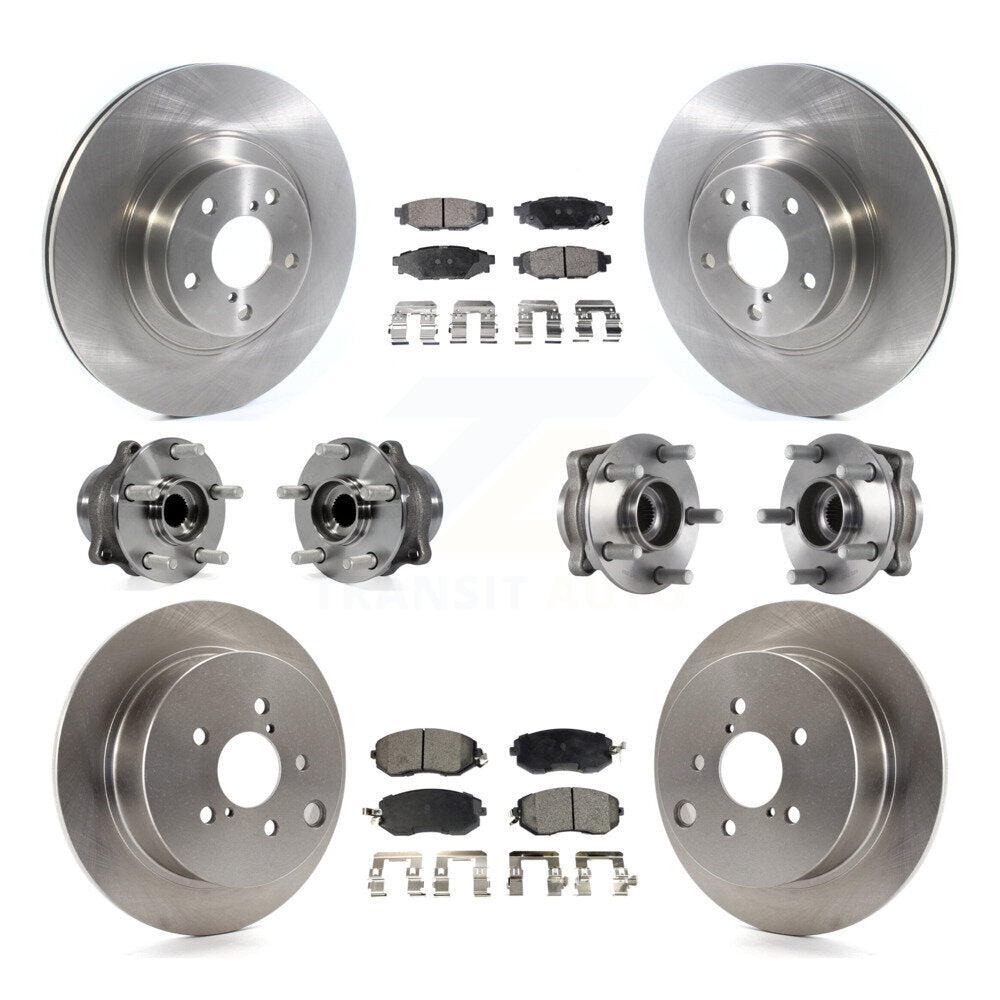 Hub Bearing Brake Rotor Pads Front Rear Kit (10Pc) For Subaru Forester Crosstrek
