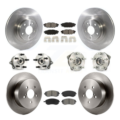 Hub Bearing Disc Brake Rotor Pad Front Rear Kit (10Pc) For Subaru Outback Legacy