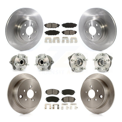 Hub Bearing Brake Rotor & Pads Front Rear Kit (10Pc) For Subaru Impreza Forester