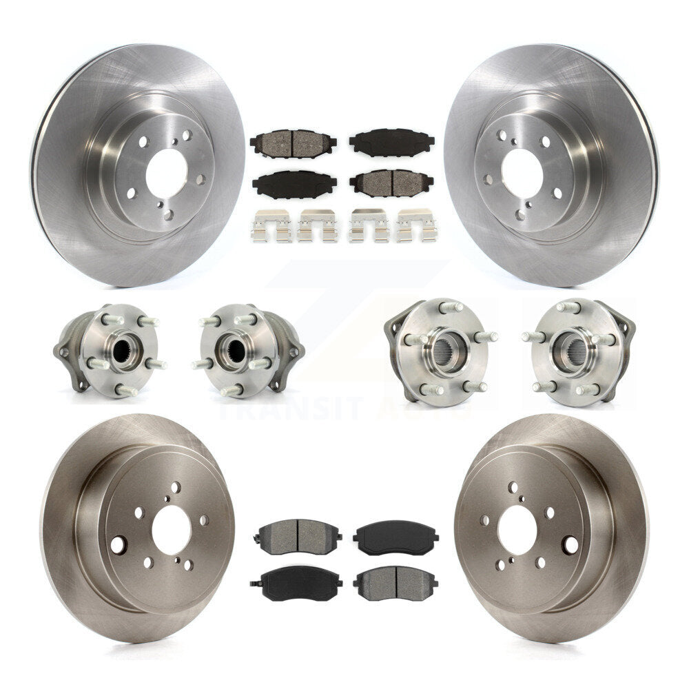 Hub Bearing Brake Rotor Pad Front Rear Kit (10Pc) For Subaru Outback Impreza WRX