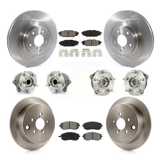 Hub Bearing Brake Rotor Pad Front Rear Kit (10Pc) For Subaru Outback Impreza WRX