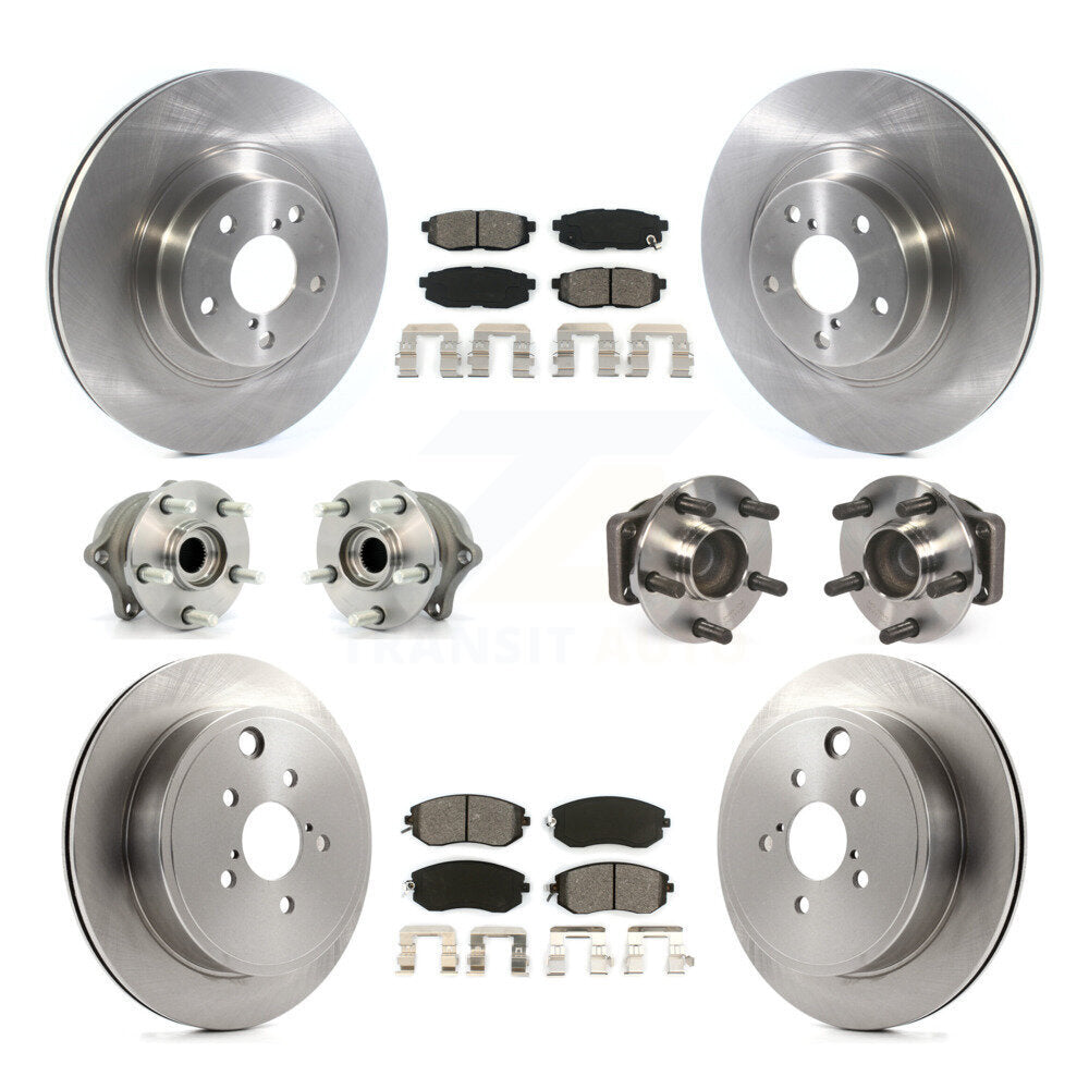 Hub Bearing Disc Brake Rotor Pads Front Rear Kit (10Pc) For Toyota 86 Subaru BRZ