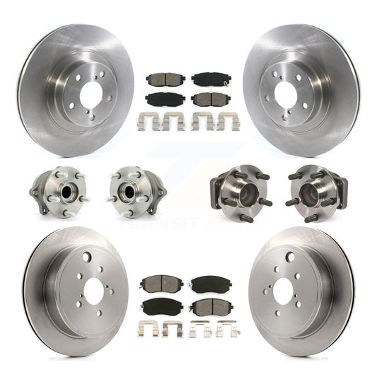 Hub Bearing Disc Brake Rotor Pads Front Rear Kit (10Pc) For Toyota 86 Subaru BRZ