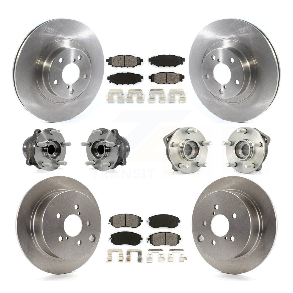 Hub Bearing Disc Brake Rotor & Pad Front Rear Kit (10Pc) For Subaru XV Crosstrek