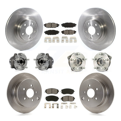 Hub Bearing Disc Brake Rotor & Pad Front Rear Kit (10Pc) For Subaru XV Crosstrek