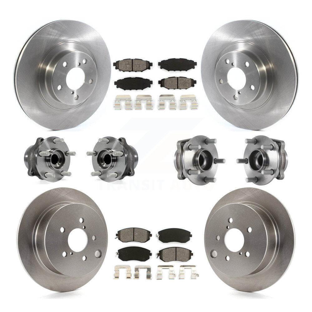 Hub Bearing Brake Rotor Pads Front Rear Kit (10Pc) For Subaru Forester Crosstrek