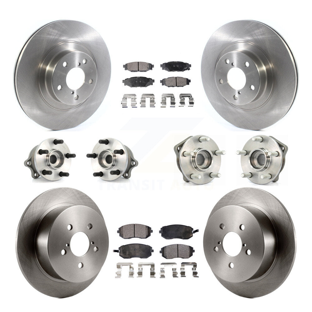 Hub Bearing Disc Brake Rotor Pad Front Rear Kit (10Pc) For Subaru Outback Legacy