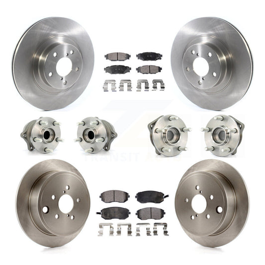 Hub Bearing Brake Rotor Pad Front Rear Kit (10Pc) For Subaru Outback Impreza WRX