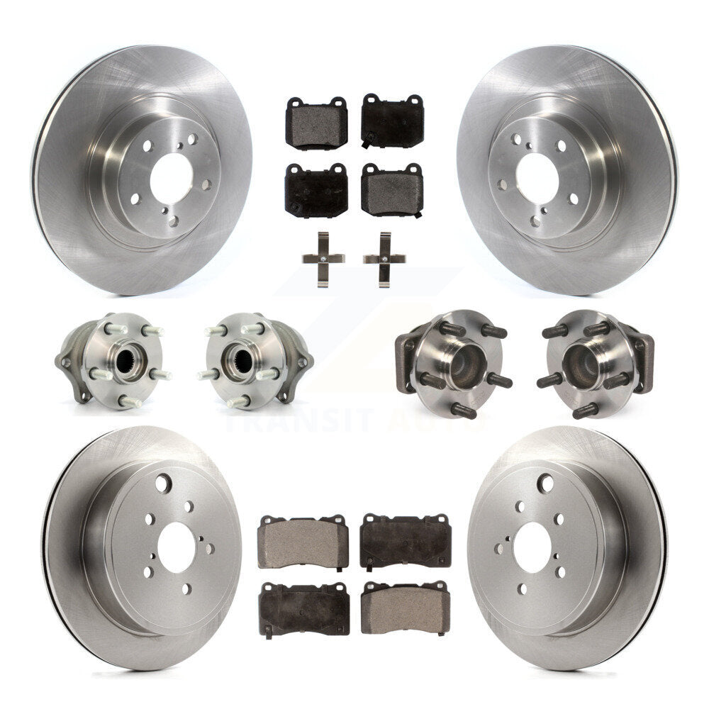 Hub Bearing Disc Brake Rotor And Ceramic Pad Front Rear Kit (10Pc) For Toyota 86