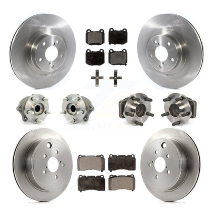 Hub Bearing Disc Brake Rotor And Ceramic Pad Front Rear Kit (10Pc) For Toyota 86