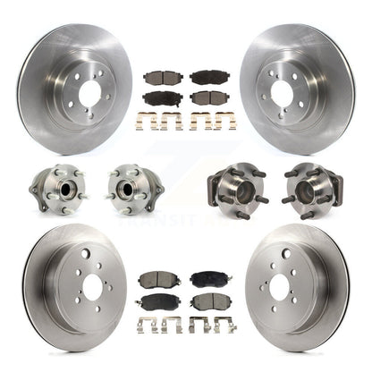 Hub Bearing Disc Brake Rotor Pads Front Rear Kit (10Pc) For Toyota 86 Subaru BRZ