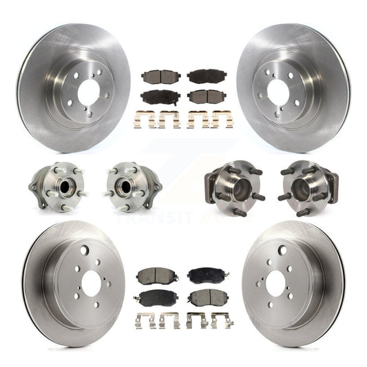 Hub Bearing Disc Brake Rotor Pads Front Rear Kit (10Pc) For Toyota 86 Subaru BRZ