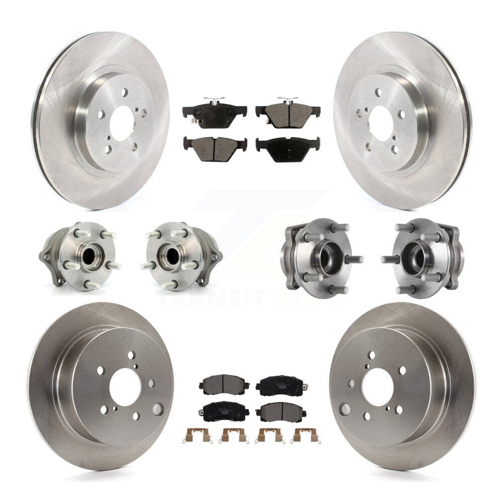 Hub Bearing Disc Brake Rotor And Pads Front Rear Kit (10Pc) For Subaru Crosstrek
