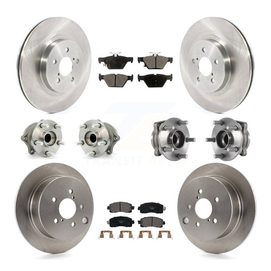 Hub Bearing Disc Brake Rotor And Pads Front Rear Kit (10Pc) For Subaru Crosstrek