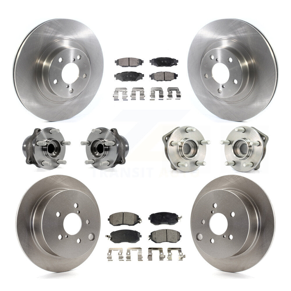 Hub Bearing Disc Brake Rotor & Pad Front Rear Kit (10Pc) For Subaru XV Crosstrek