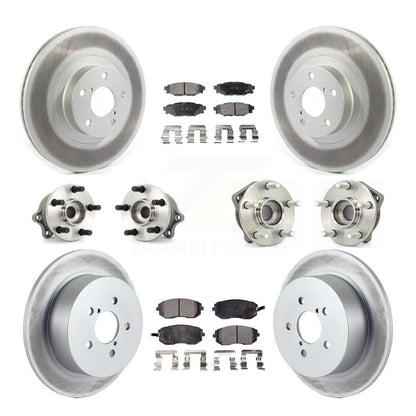 Hub Bearing Coat Brake Rotor Pad Front Rear Kit (10Pc) For Subaru Outback Legacy