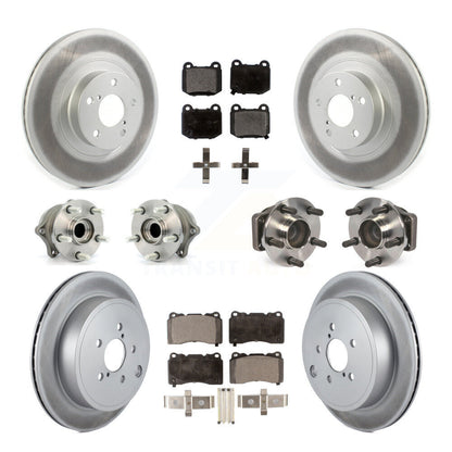 Hub Bearing Coated Disc Brake Rotor And Pads Front Rear Kit (10Pc) For Toyota 86