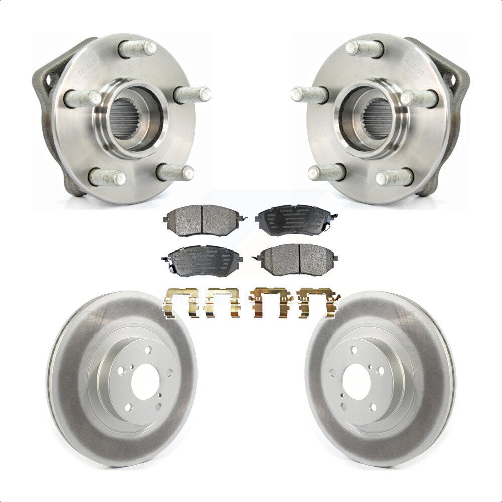 Hub Bearing Coat Brake Rotor Pads Front Kit For 09 Subaru Legacy 3.0 R with 3.0L