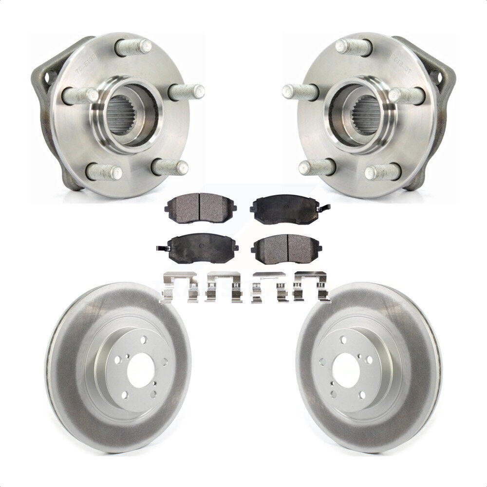 Hub Bearing Coat Brake Rotor Pad Front Kit For Subaru Outback Impreza Legacy WRX
