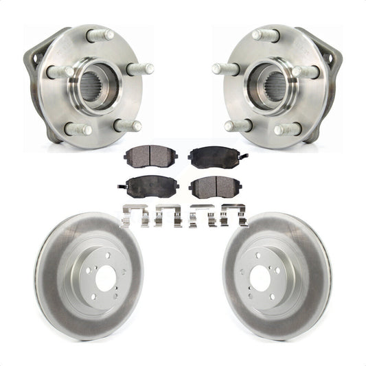 Hub Bearing Coat Brake Rotor Pad Front Kit For Subaru Outback Impreza Legacy WRX