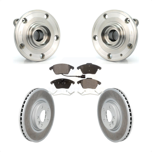 Hub Bearing Assembly Coated Disc Brake Rotor And Pad Front Kit For Volkswagen CC