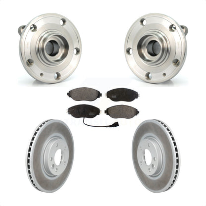 Hub Bearing Assembly Coated Disc Brake Rotor Pad Front Kit For Volkswagen CC AWD