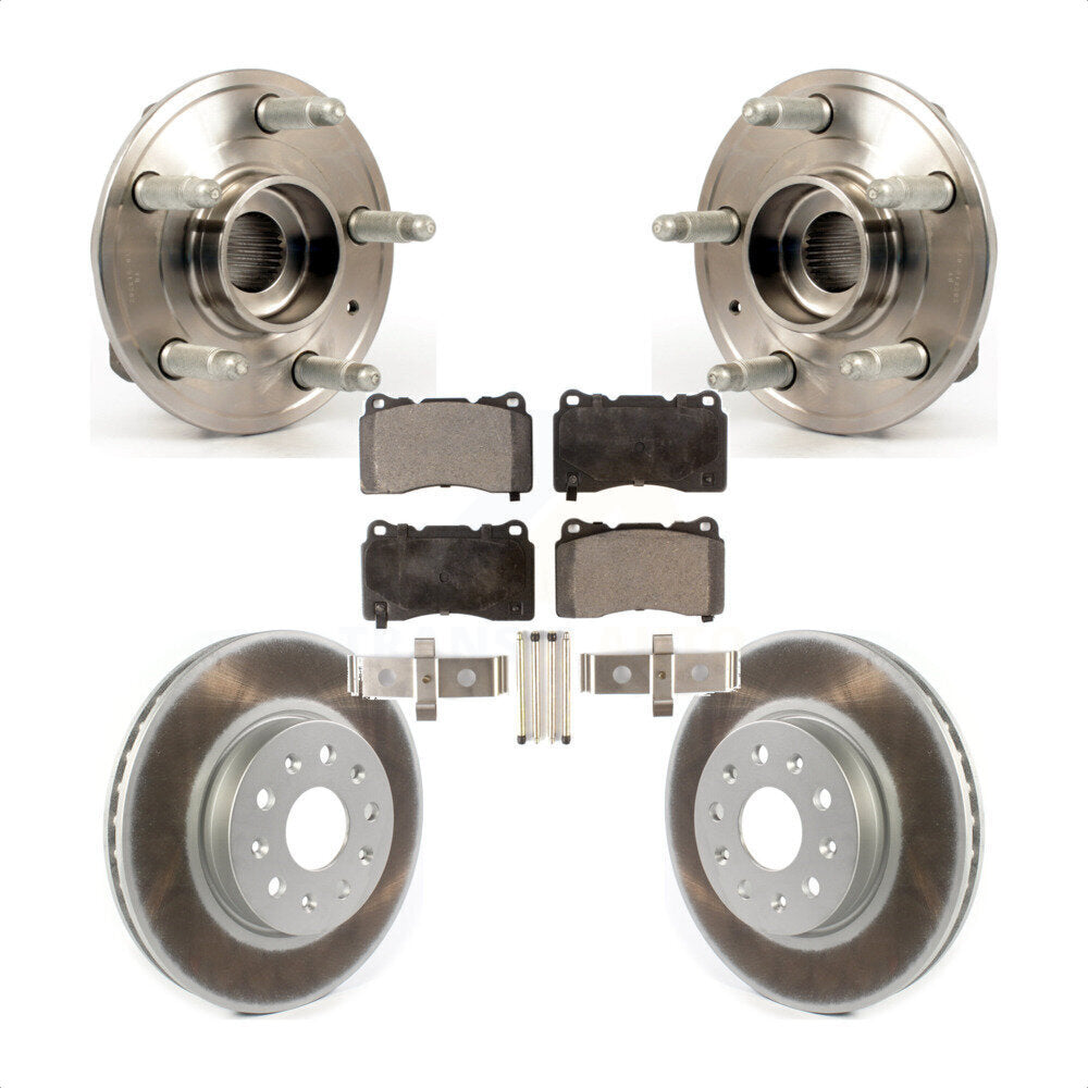 Hub Bearing Coat Brake Rotor Pad Front Kit For Cadillac CTS With Brembo Calipers