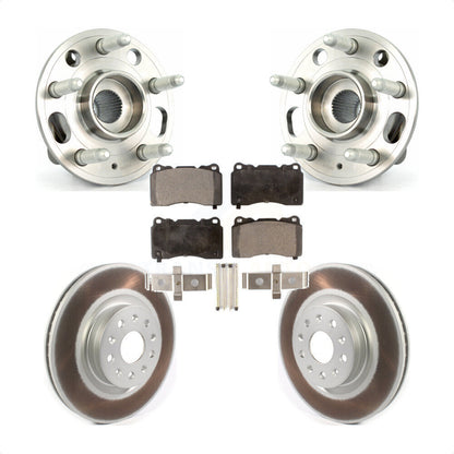 Hub Bearing Assembly Coated Disc Brake Rotor And Pads Front Kit For Cadillac CTS