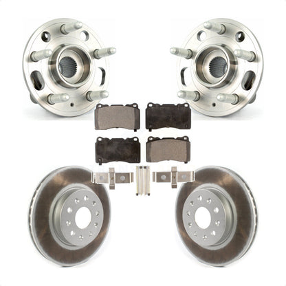 Hub Bearing Assembly Coated Disc Brake Rotor And Pads Front Kit For Cadillac CTS