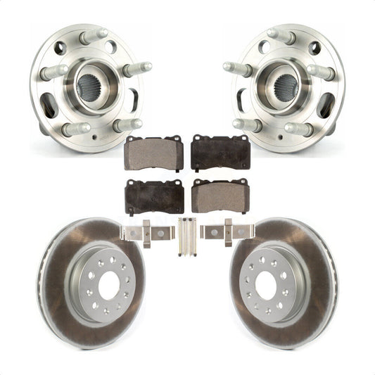 Hub Bearing Assembly Coated Disc Brake Rotor And Pads Front Kit For Cadillac CTS