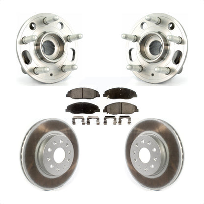 Hub Bearing Assembly Coated Disc Brake Rotor And Pads Front Kit For Cadillac CTS