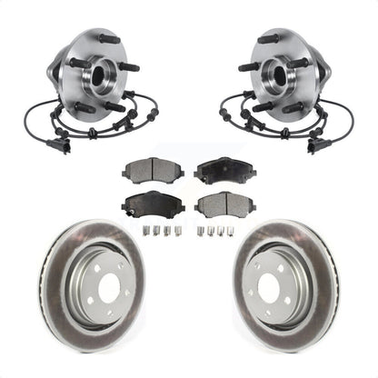 Hub Bearing Assembly Coated Disc Brake Rotor And Pad Front Kit For Jeep Wrangler