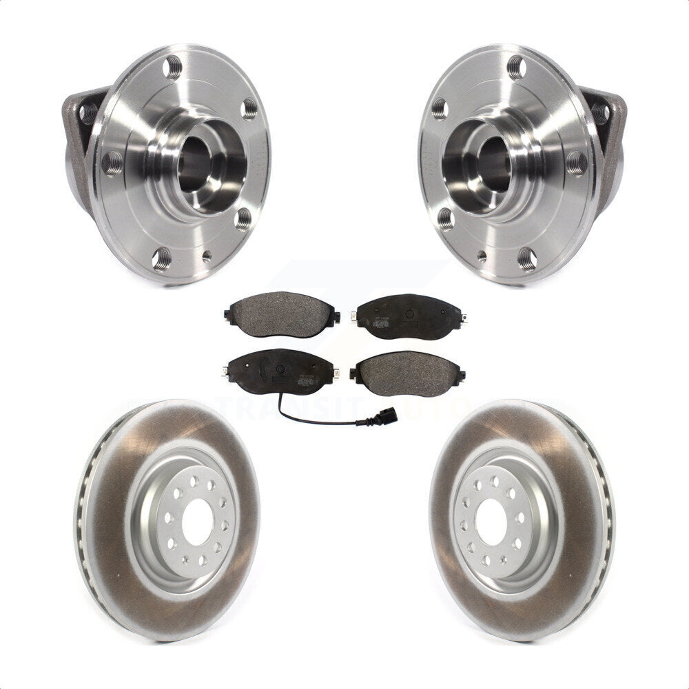 Hub Bearing Coat Brake Rotor Pad Front Kit For Volkswagen Tiguan Jetta Audi Q3 R