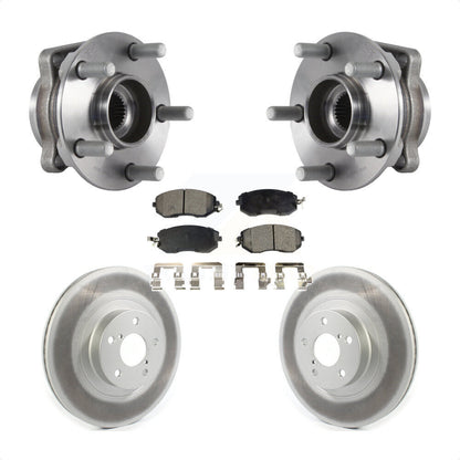 Hub Bearing Coated Brake Rotor & Pads Front Kit For Subaru Forester Crosstrek XV