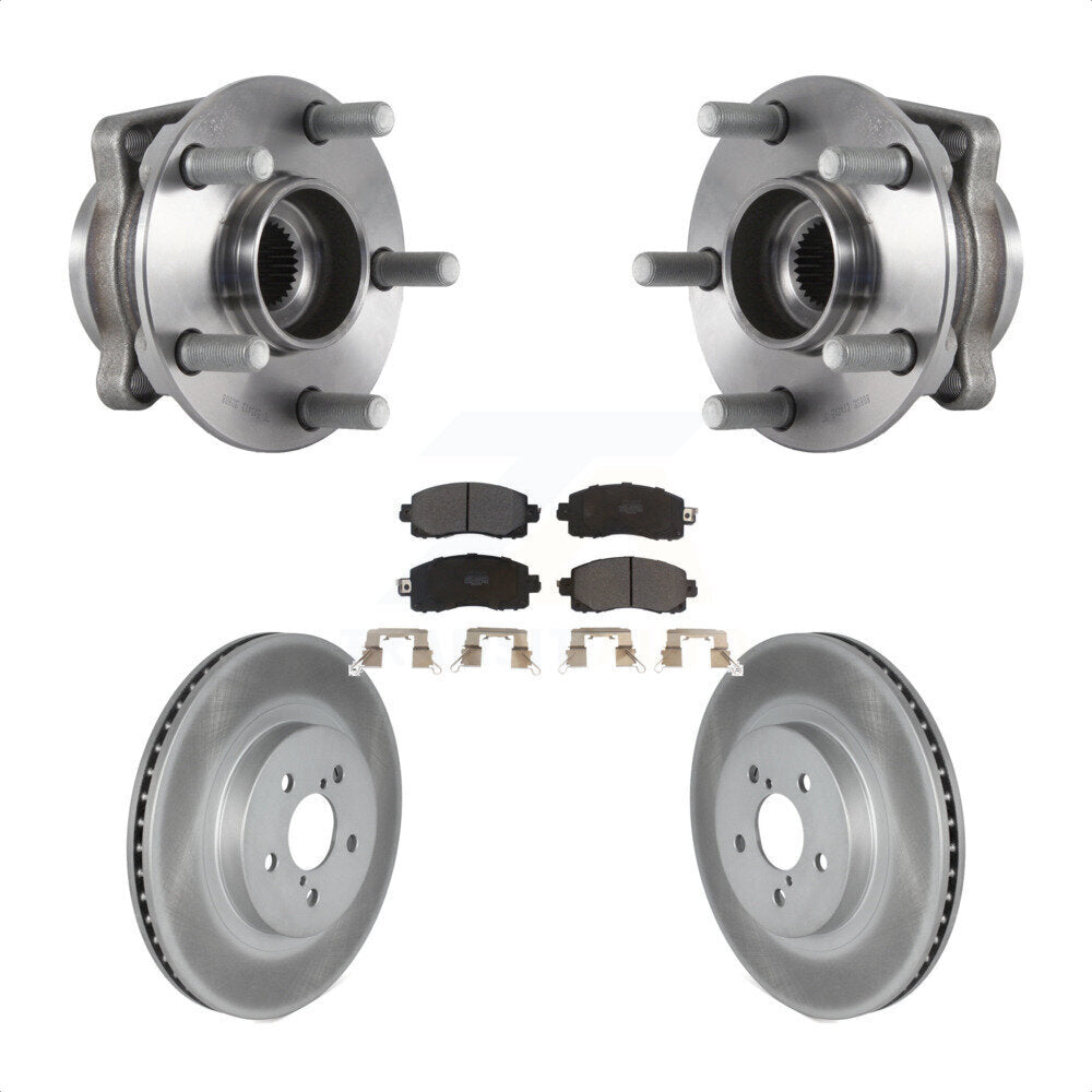 Hub Bearing Assembly Coat Brake Rotor Pad Front Kit For Subaru Crosstrek Impreza