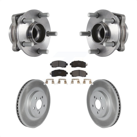 Hub Bearing Assembly Coat Brake Rotor Pad Front Kit For Subaru Crosstrek Impreza