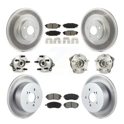 Hub Bearing Coat Brake Rotor Pad Front Rear Kit (10Pc) For Subaru Outback Legacy