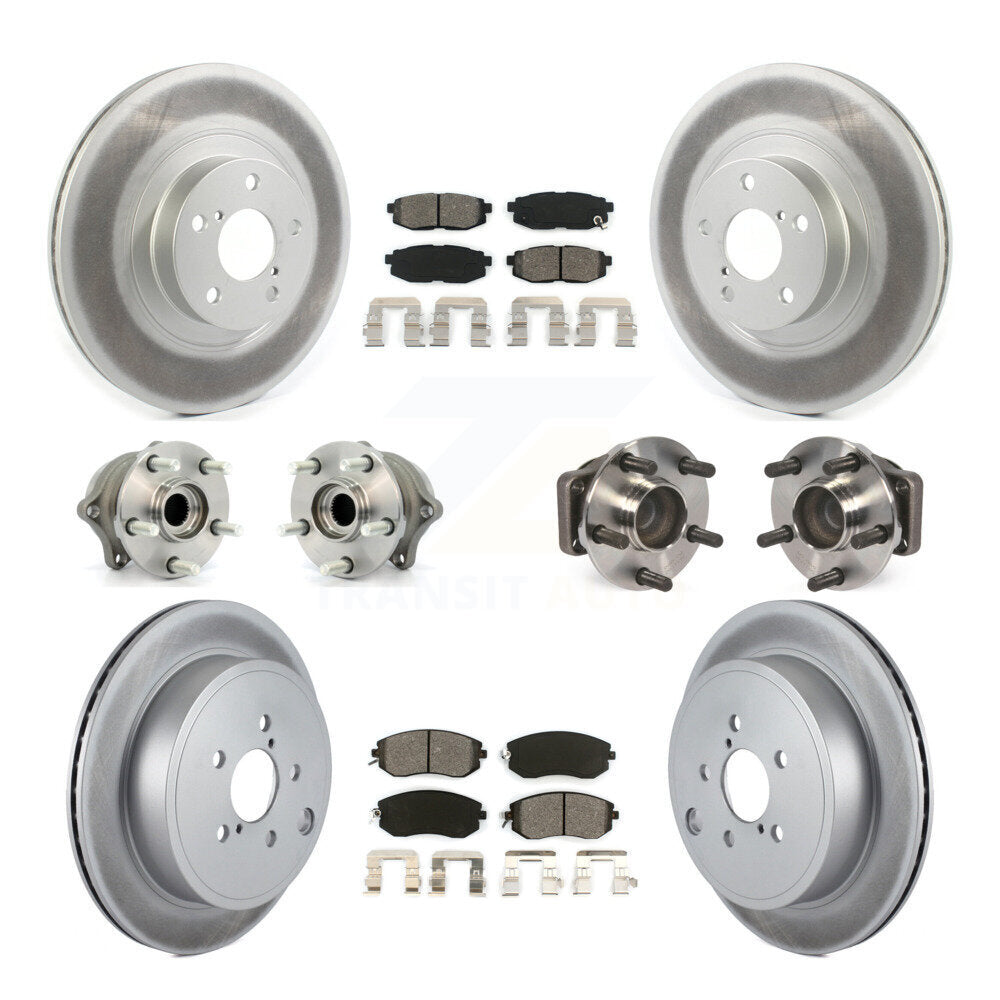 Hub Bearing Coat Brake Rotor Pads Front Rear Kit (10Pc) For Toyota 86 Subaru BRZ