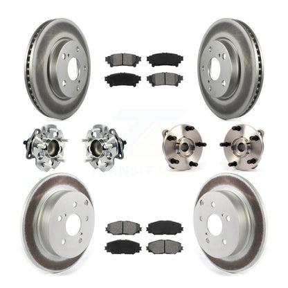 Hub Bearing Coat Brake Rotor Pads Front Rear Kit (10Pc) For 12-18 Toyota Prius V