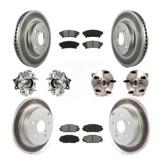 Hub Bearing Coat Brake Rotor Pads Front Rear Kit (10Pc) For 12-18 Toyota Prius V